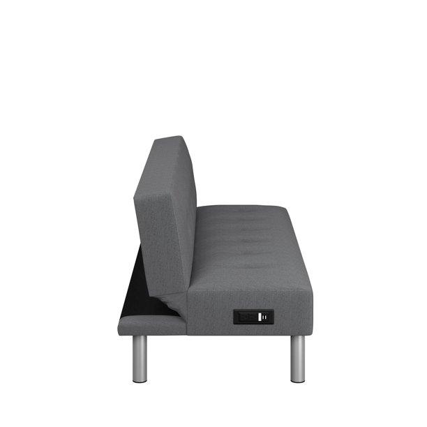 Grey Click Sofa with Power Futon